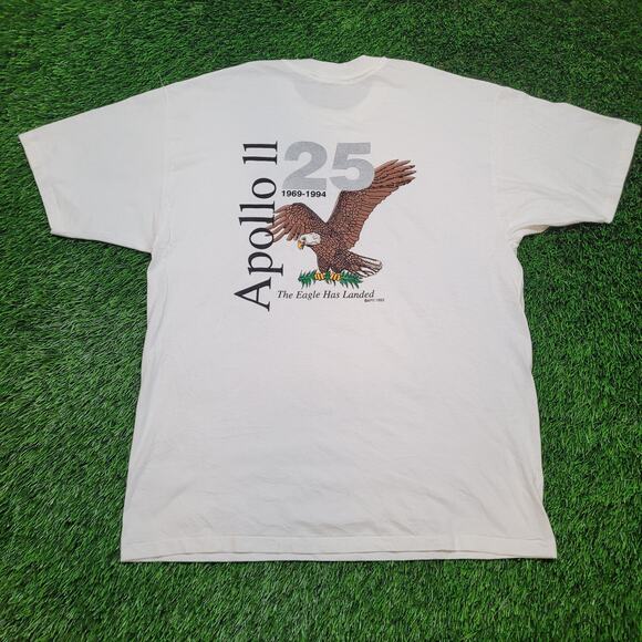 Vintage 1994 NASA Apollo II 25th Anniversary T-Shirt Mens XL Made in USA - Picture 1 of 12